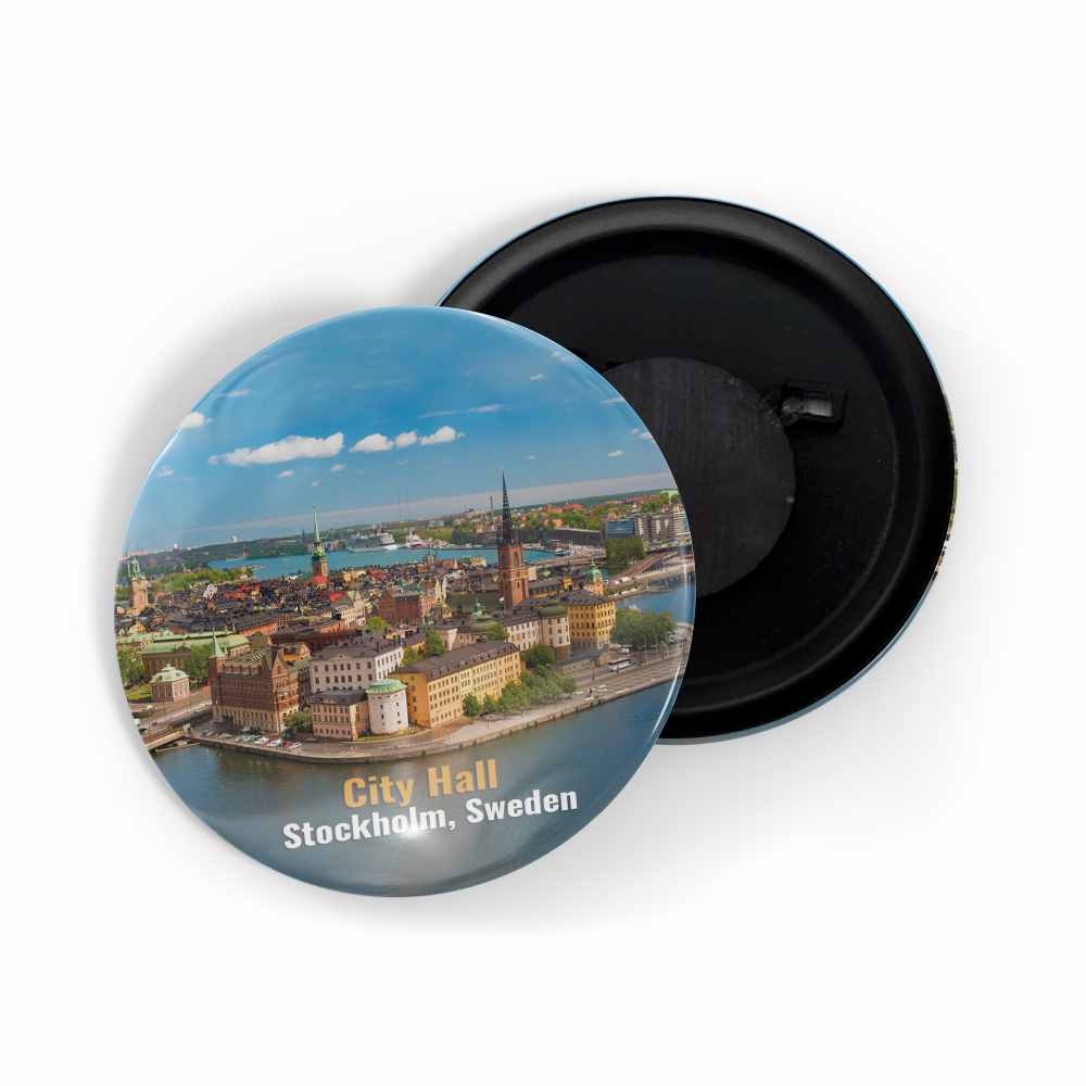 dhcrafts Fridge Magnet Multicolor Famous Tourist Place City Hall Stockholm Sweden Glossy Finish Design Pack of 1